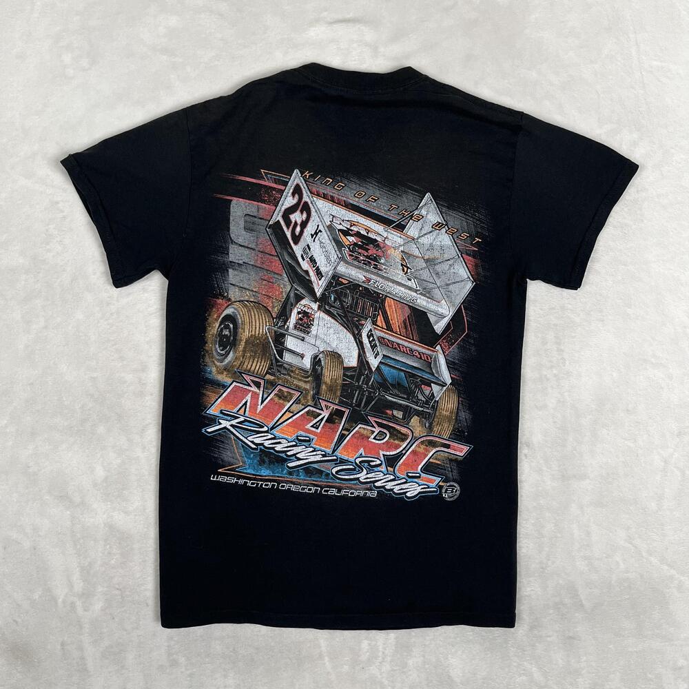 NARC Racing Series T-Shirt Mens Small Black Sprint Car King Of The West Tee